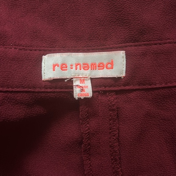 Re named Burgundy Wrap Chiffon Dress M - Picture 8 of 14